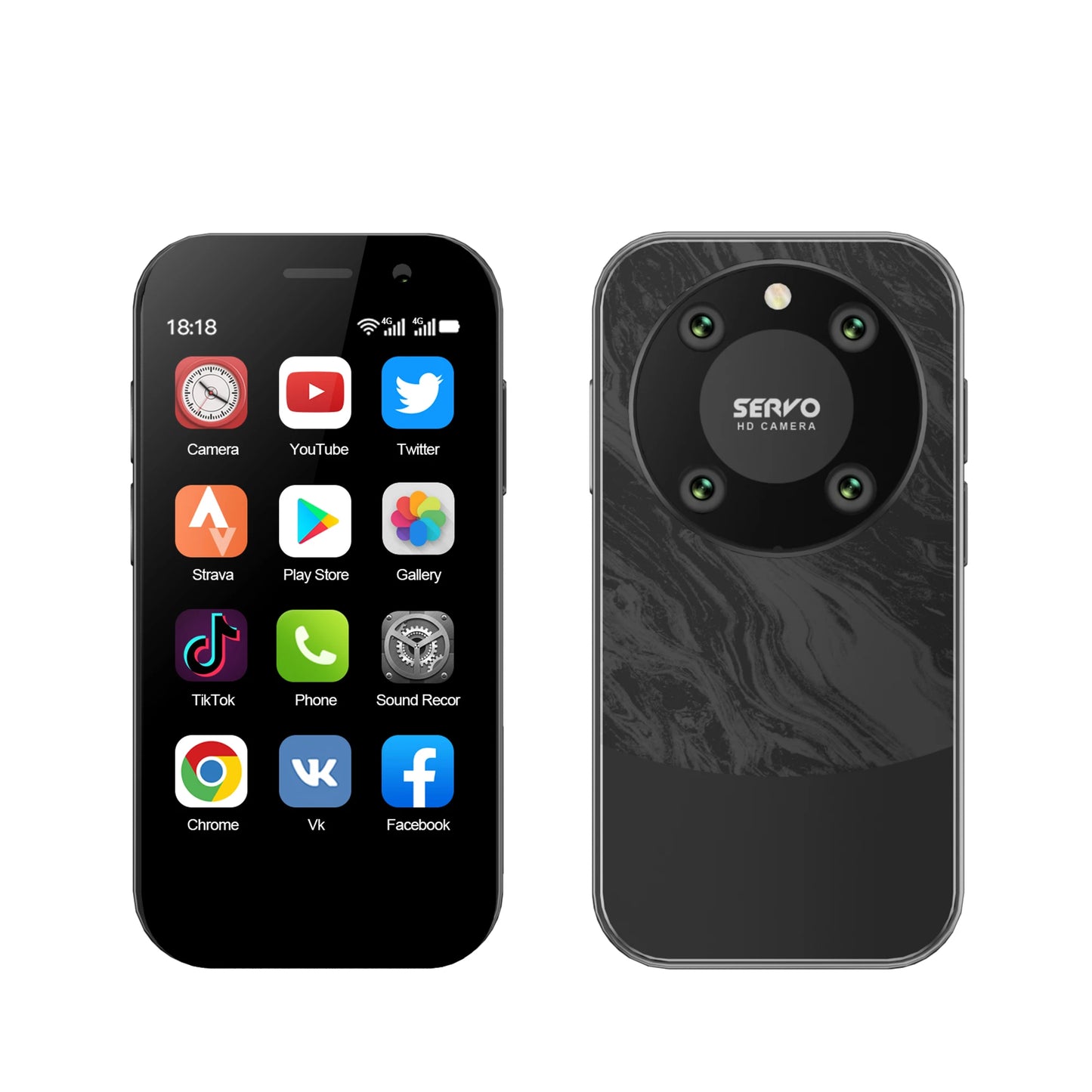 SERVO KING9000, petit téléphone portable Smartphone, écran HD 3.0 ", Android 10.0, réseau 4G, persévérance, 2 Go + 16 Go, 2000mAh,Reconnaissance faciale , mini téléphone portable
