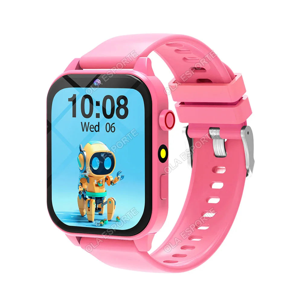 Montre connectée pour enfants, écran tactile HD, caméra, 18 jeux, surveillance du sommeil, réveil, calculatrice, cadeau d'anniversaire pour garçon et fille, nouvelle collection 2025
