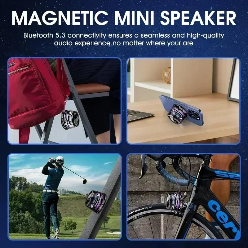 Portable Bluetooth Speaker G200 RGB Lighting Magnetic Speaker BT5.3 Mini Sound Box 7 Hours Playback Phone Holder Holiday gift