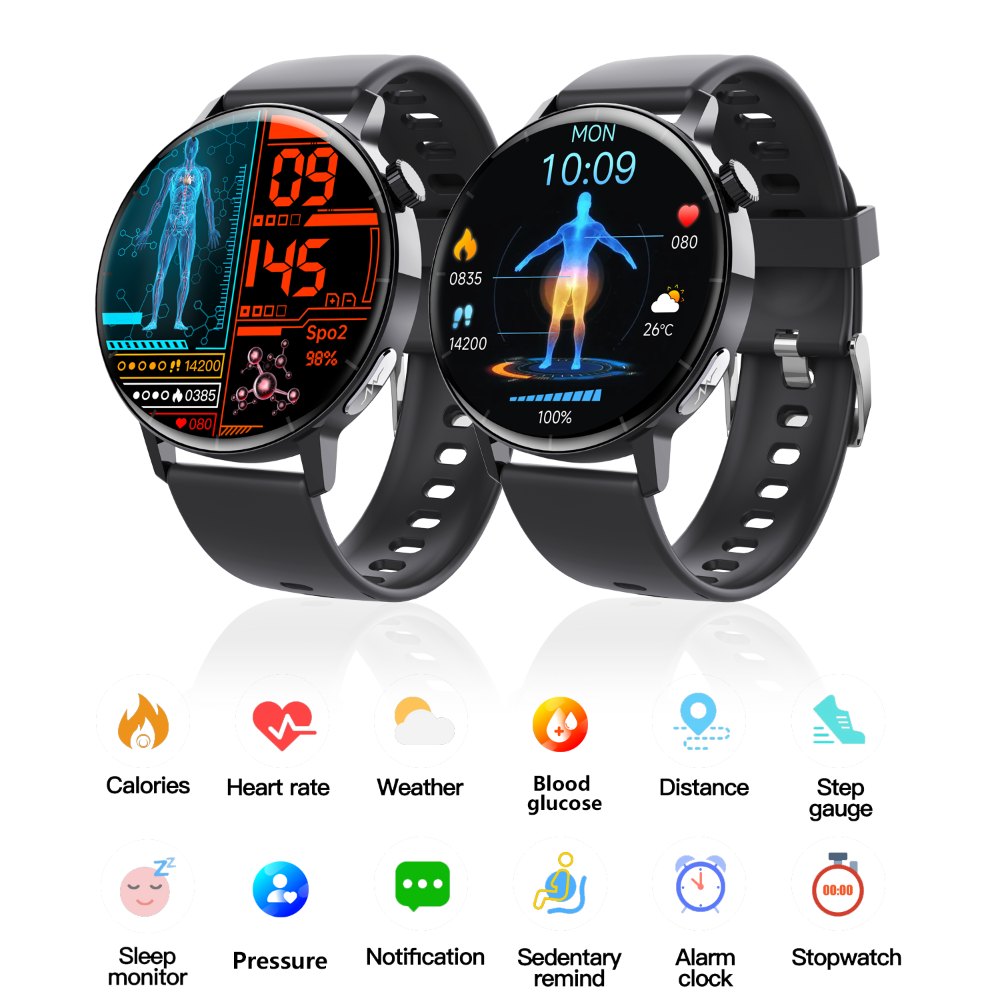 ECG monitor Smart Watch Non Invasive Blood Glucose Smart Watch with Blood Component Analysis-0