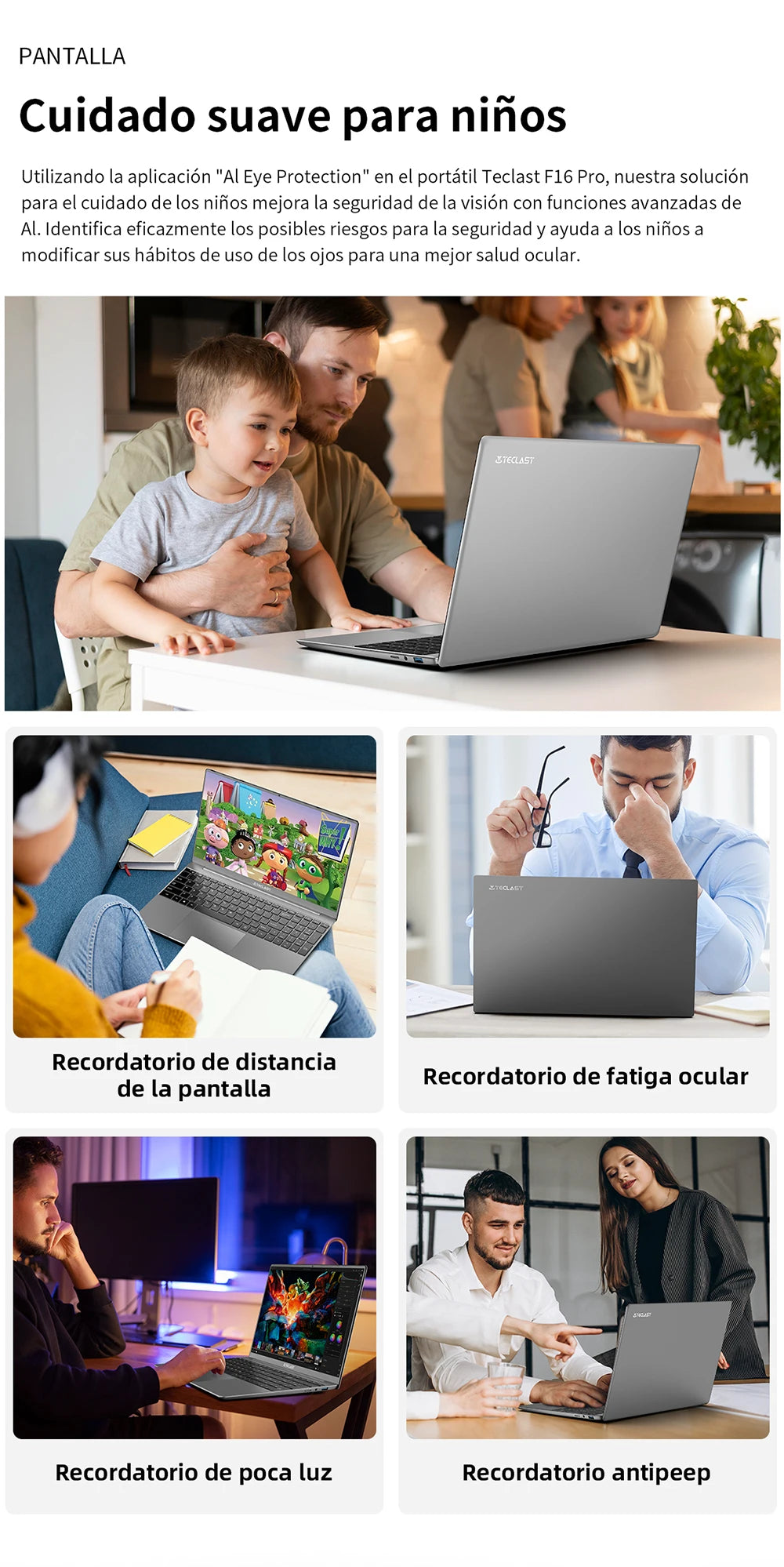 TECLAST-Ordinateur portable F16Pro avec clavier rétro4.2, 15.6 pouces, 16 Go de RAM, 512 Go de SSD, processeur Intel N95, écran IPS FHD 1080P, WiFi 6, BT 5.0, USB 3.2, 38000mWh