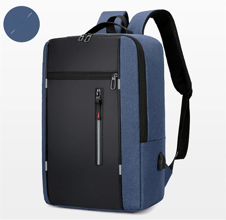 Sac à dos d'affaires étanche pour hommes, sacs à dos d'école USB, sac à dos pour ordinateur portable de 15.6 pouces, sacs à dos de grande capacité pour hommes