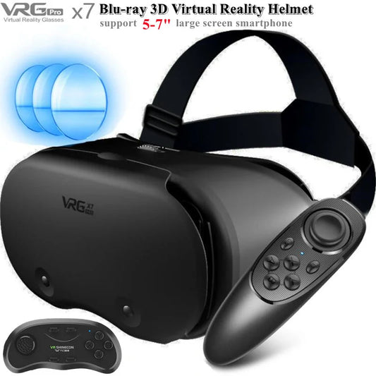 VRGpro X7 VR – boîte à lunettes de réalité virtuelle 3D, casque en carton VR Google pour Smartphone IOS Android 5-7 pouces, bascule sans fil