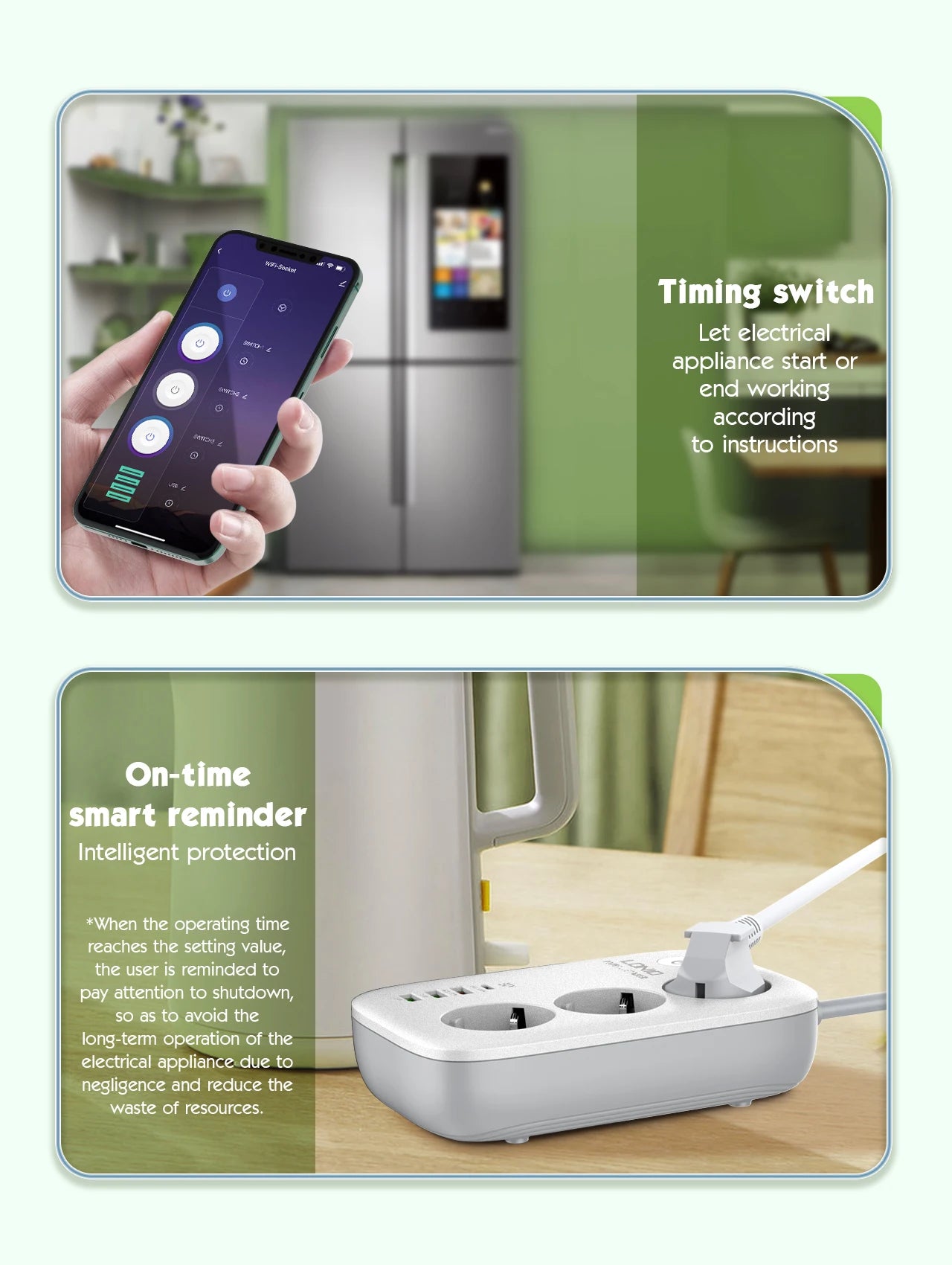 LDNIO – multiprise intelligente Tuya WIFI, câble d'extension de prise ue, adaptateur de synchronisation avec 3 prises, 3 ports USB, application Bluetooth Smart Life