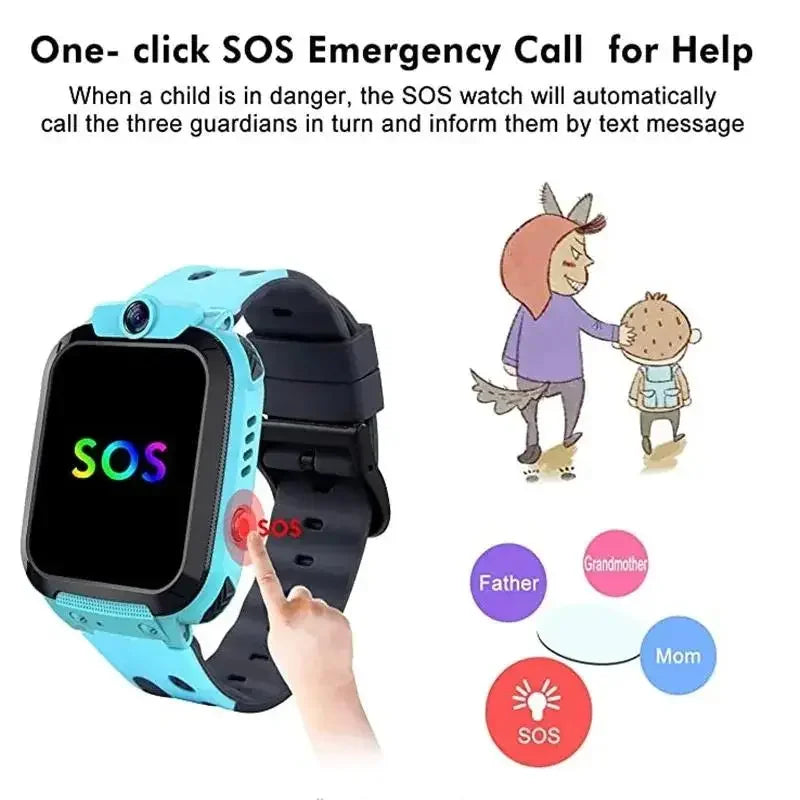 Xiaomi 4G enfants montre intelligente Mini enfants téléphone avec appel SOS caméra 3 en 1 dessin animé montre fille garçon anniversaire cadeau de noël 2025New
