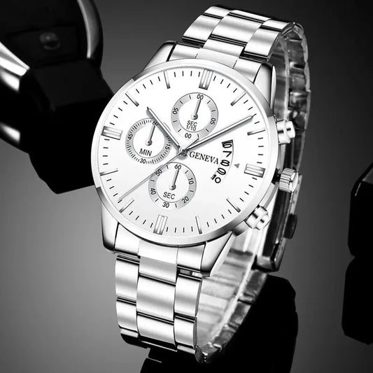 montres 2024 nouveau 40mm hommes à Quartz en acier inoxydable argent affaires montres de sport Montre pour hommes Montre Homme Relogio Masculino