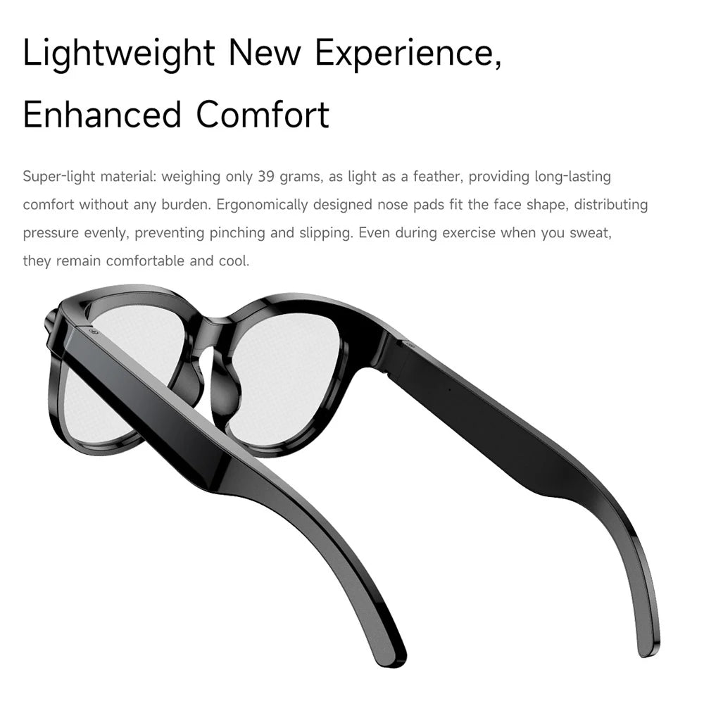 AI lunettes intelligentes traduction en temps réel double caméra Bluetooth appel lunettes de soleil tirer Audio vidéo lecteur de musique multifonctionnel hommes