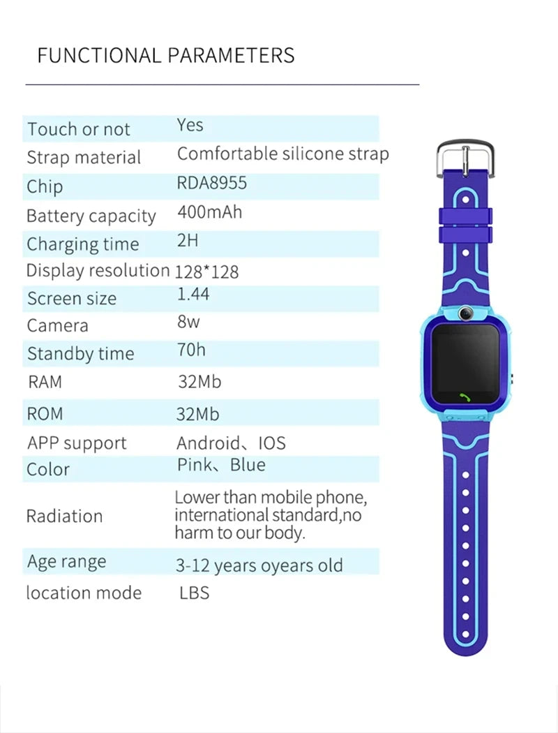 Xiaomi enfants montre intelligente SOS GPS localisation Tracke carte Sim appel enfant montre intelligente caméra étanche montre cadeau pour Ios Android