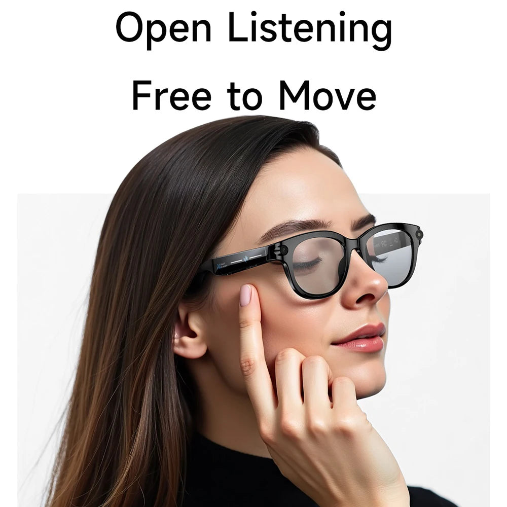 AI lunettes intelligentes traduction en temps réel double caméra Bluetooth appel lunettes de soleil tirer Audio vidéo lecteur de musique multifonctionnel hommes