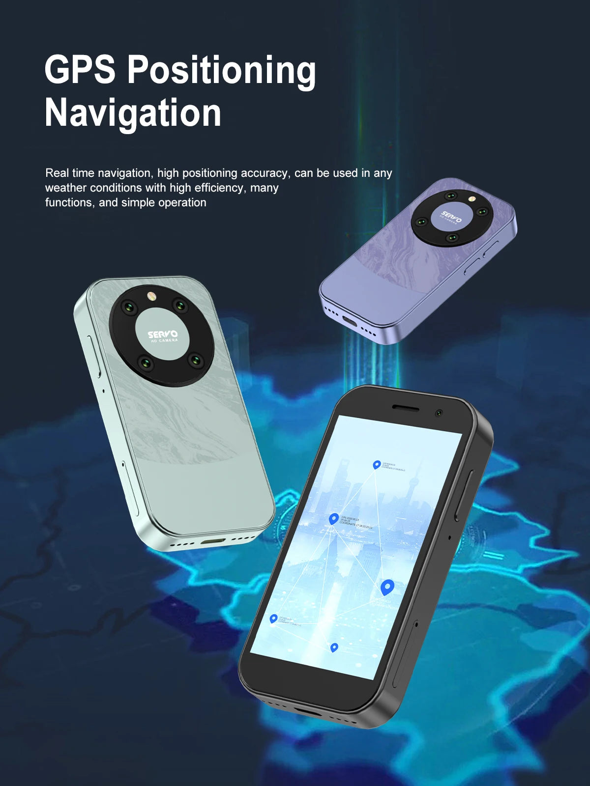 SERVO KING9000, petit téléphone portable Smartphone, écran HD 3.0 ", Android 10.0, réseau 4G, persévérance, 2 Go + 16 Go, 2000mAh,Reconnaissance faciale , mini téléphone portable