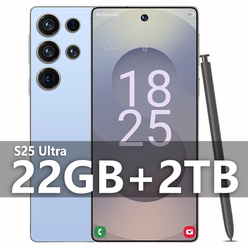 2025 Original Pad S25 ultra tablette PC 7.3 pouces HD 4K Android 13 22GB + 2TB 8000mAh batterie 4G 5G double carte Sim WiFi GPS Google Tab