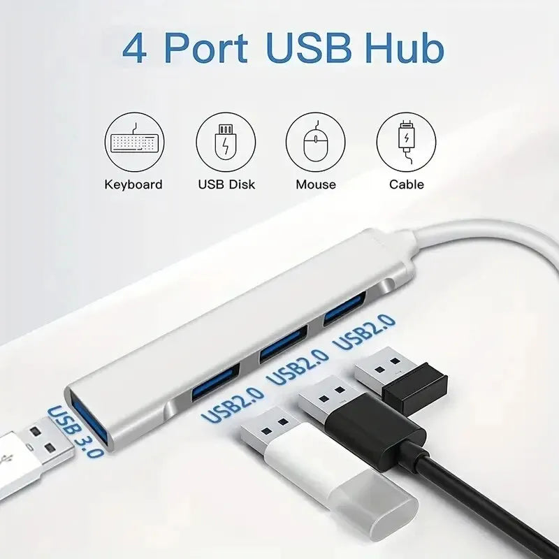 Hub USB Type-C 4 Ports 3.0 - Adaptateur OTG Multifonction 🔌💻