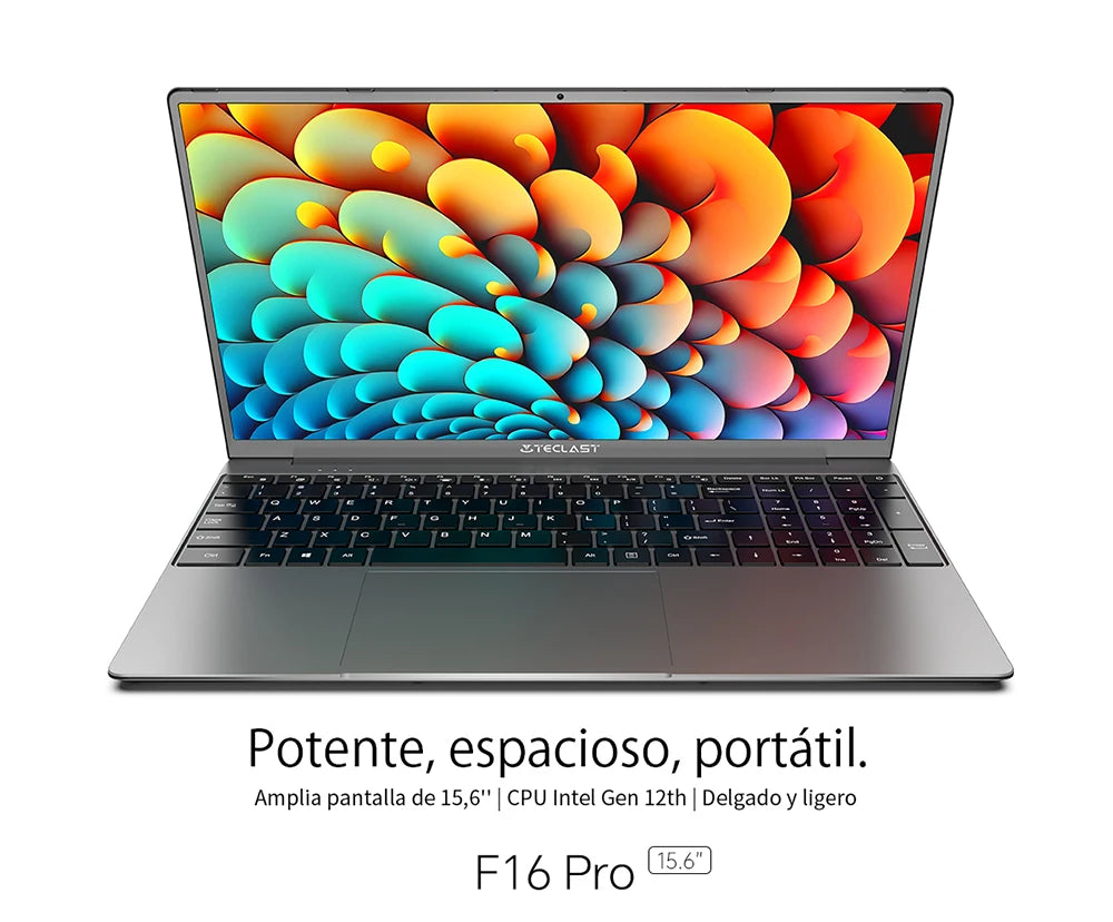 TECLAST-Ordinateur portable F16Pro avec clavier rétro4.2, 15.6 pouces, 16 Go de RAM, 512 Go de SSD, processeur Intel N95, écran IPS FHD 1080P, WiFi 6, BT 5.0, USB 3.2, 38000mWh