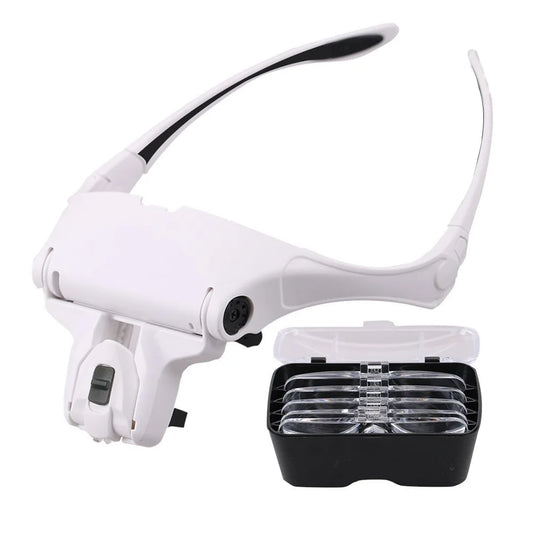 Loupes Lampe à LED Tête Loupe Bijoutier Sauna bande Loupe Lunettes de vue Outil de réparation de verre optique Loupe de lecture