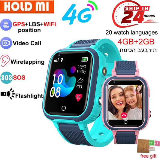 LT21 4G montre intelligente enfants GPS WIFI appel vidéo SOS IP67 étanche enfant Smartwatch caméra moniteur Tracker Location téléphone montre