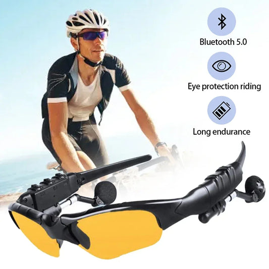 Lunettes intelligentes Bluetooth 5.0, pour Sports de plein air, cyclisme, son Surround, écouteurs, appel musical, lunettes de soleil polarisées pour l'équitation
