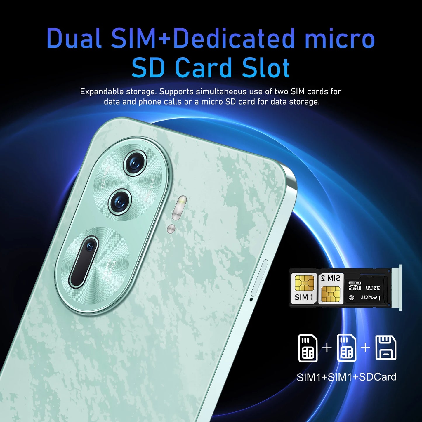 Reno 11 Pro 2025 nouvelle édition mondiale 7.3HD originale double carte intelligente 7800mAh batterie fonction de reconnaissance faciale