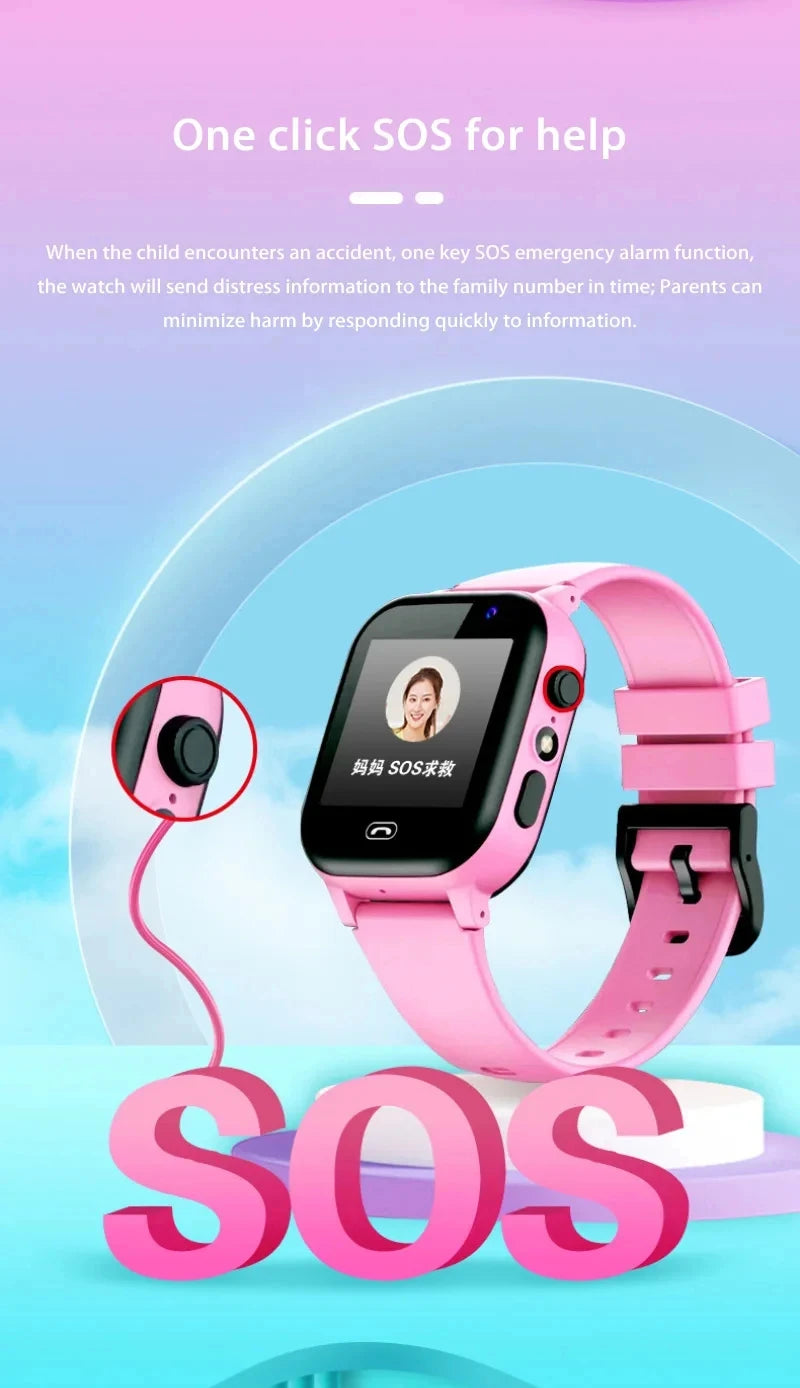 Xiaomi enfants 4G montre intelligente SOS GPS localisation carte Sim appel enfant montre intelligente caméra étanche garçons fille cadeau pour Ios Android nouveau