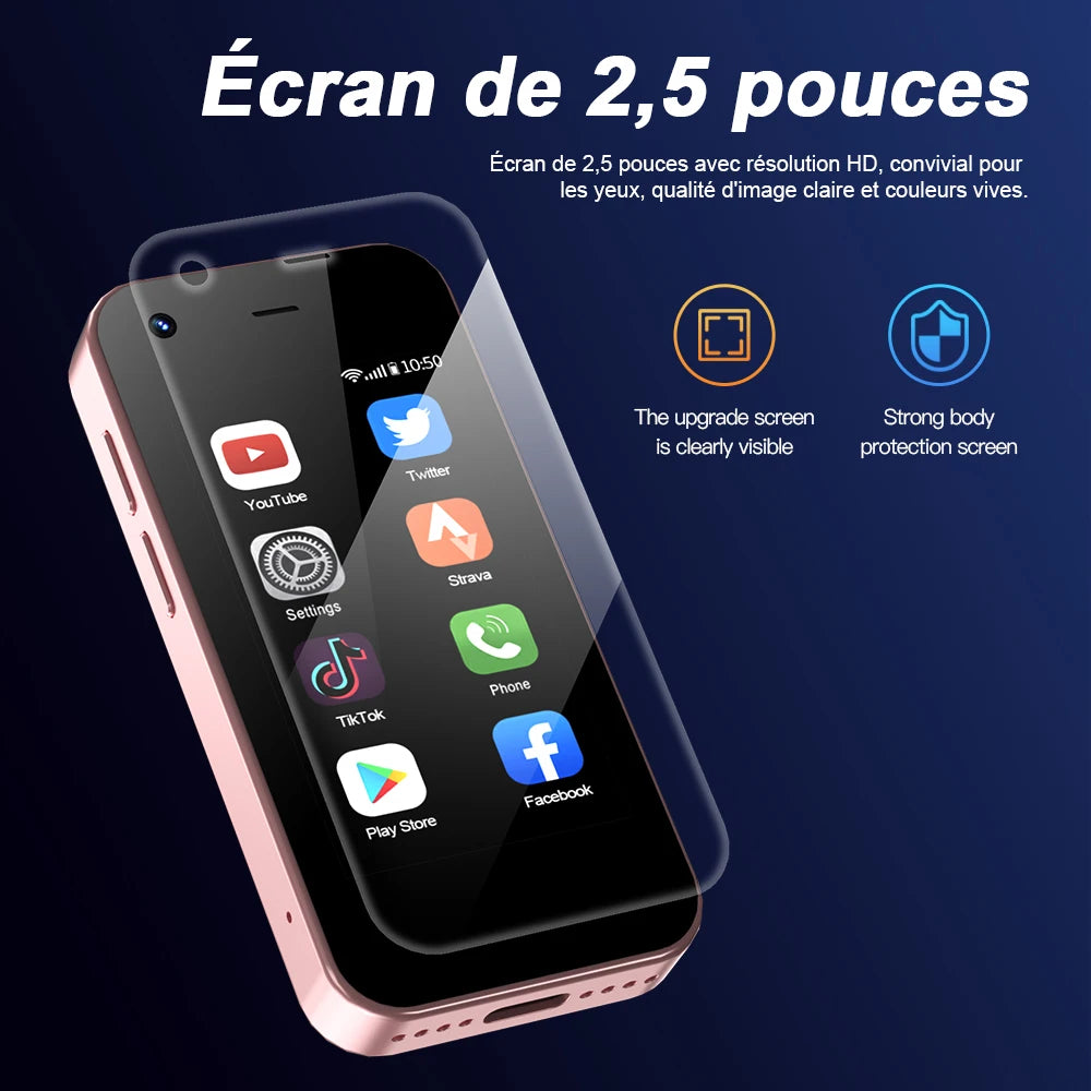 SERVO KING5000 Super Mini Smartphone 3G système Android 2 SIM veille WhatsAPP WiFi Hotspot 2.5 "écran petits téléphones mobiles intelligents