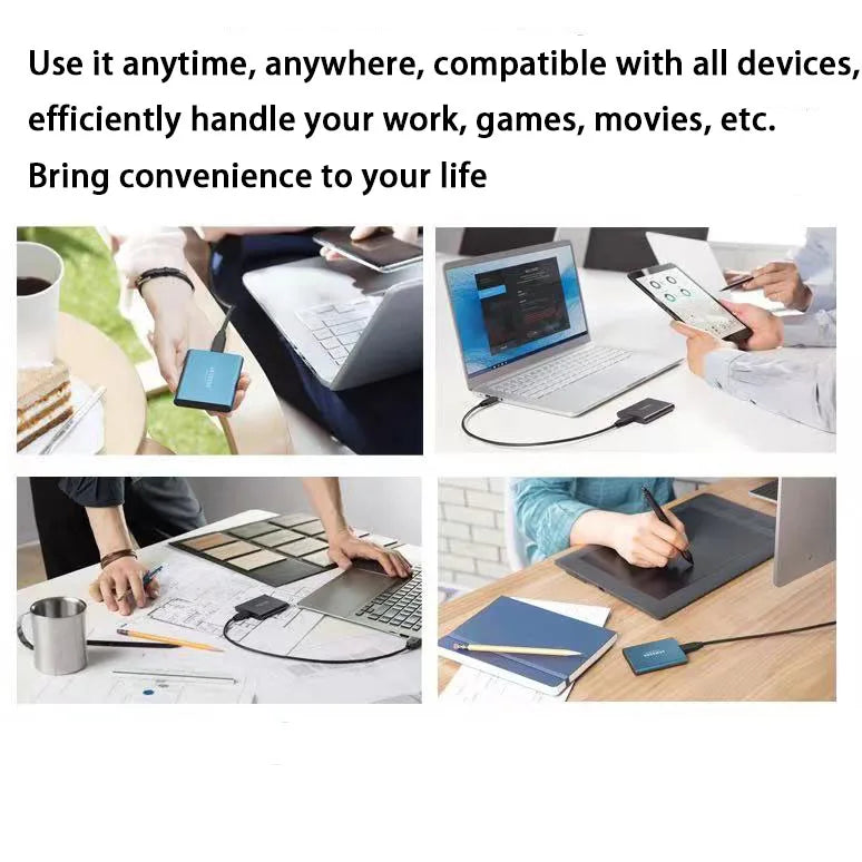 Disque Dur Externe SSD USB 1.8 de Type C de 3.0 Pouces, Capacité de 500 Go, 1 To, 2 To, pour Ordinateur Portable