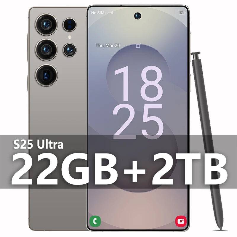 2025 Original Pad S25 ultra tablette PC 7.3 pouces HD 4K Android 13 22GB + 2TB 8000mAh batterie 4G 5G double carte Sim WiFi GPS Google Tab