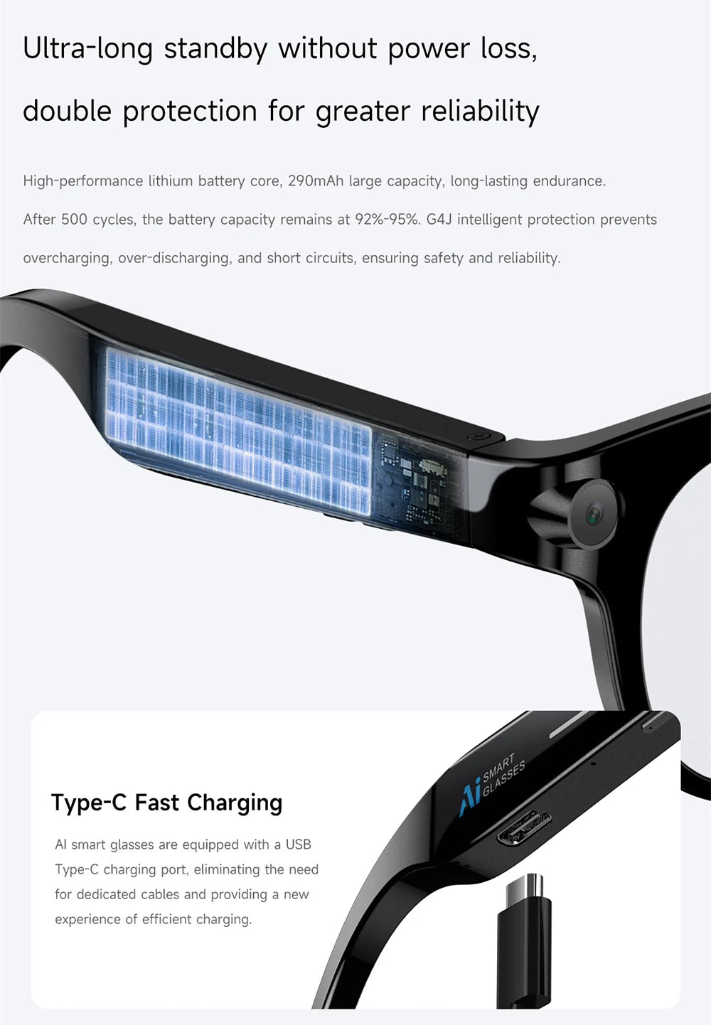 AI lunettes intelligentes traduction en temps réel double caméra Bluetooth appel lunettes de soleil tirer Audio vidéo lecteur de musique multifonctionnel hommes