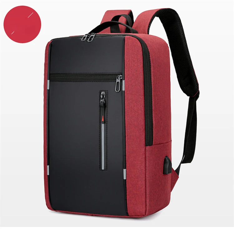 Sac à dos d'affaires étanche pour hommes, sacs à dos d'école USB, sac à dos pour ordinateur portable de 15.6 pouces, sacs à dos de grande capacité pour hommes