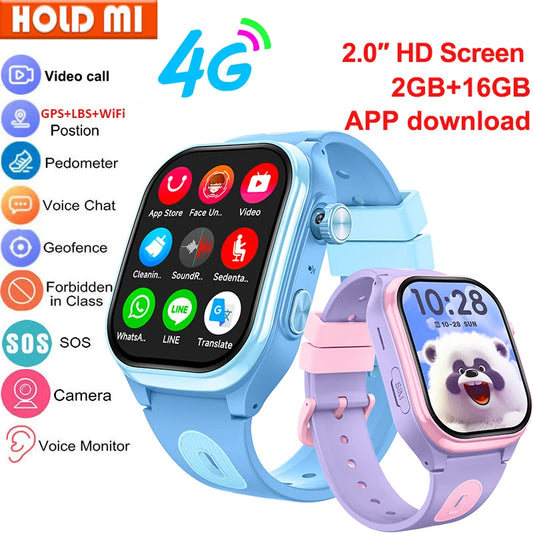 4G enfants montre intelligente GPS WIFI appel vidéo APP télécharger SOS appel téléphonique enfants Smartwatch moniteur Tracker localisation garçons filles cadeau