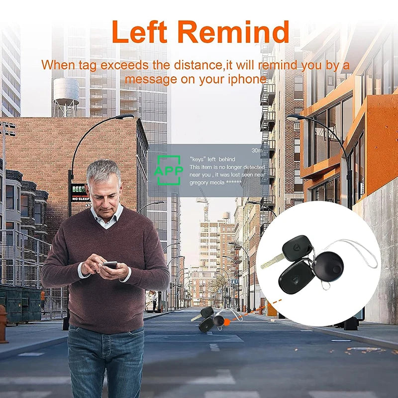 Nouvelle mini étiquette intelligente, traqueur de bagages Bluetooth. Fonctionne avec l'application Find My (iOS uniquement), localisateur d'articles pour clés, bagages, sac à dos