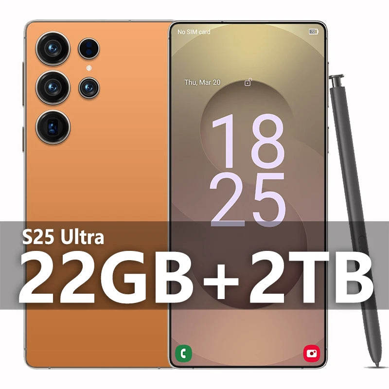 2025 Original Pad S25 ultra tablette PC 7.3 pouces HD 4K Android 13 22GB + 2TB 8000mAh batterie 4G 5G double carte Sim WiFi GPS Google Tab