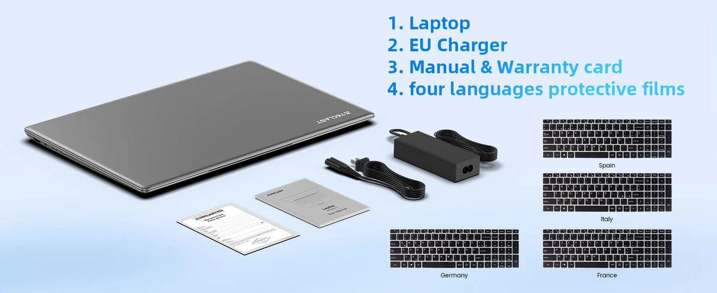 TECLAST-Ordinateur portable F16Pro avec clavier rétro4.2, 15.6 pouces, 16 Go de RAM, 512 Go de SSD, processeur Intel N95, écran IPS FHD 1080P, WiFi 6, BT 5.0, USB 3.2, 38000mWh