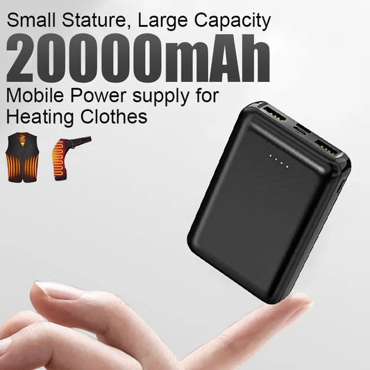 20000mAh nouvelle batterie externe chargeur USB Portable charge rapide batterie externe gilet chauffant veste écharpe chaussettes gant équipement