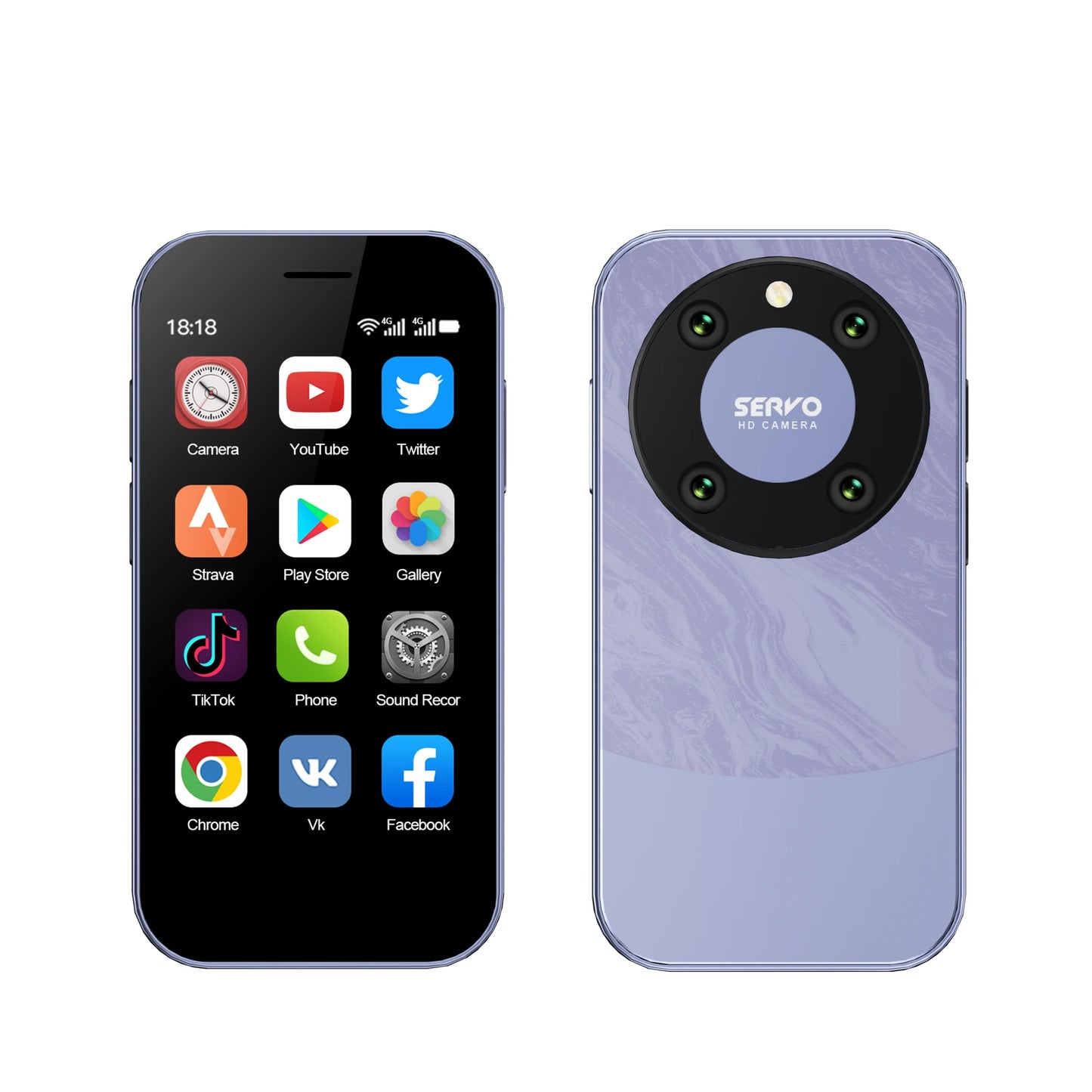 SERVO KING9000, petit téléphone portable Smartphone, écran HD 3.0 ", Android 10.0, réseau 4G, persévérance, 2 Go + 16 Go, 2000mAh,Reconnaissance faciale , mini téléphone portable