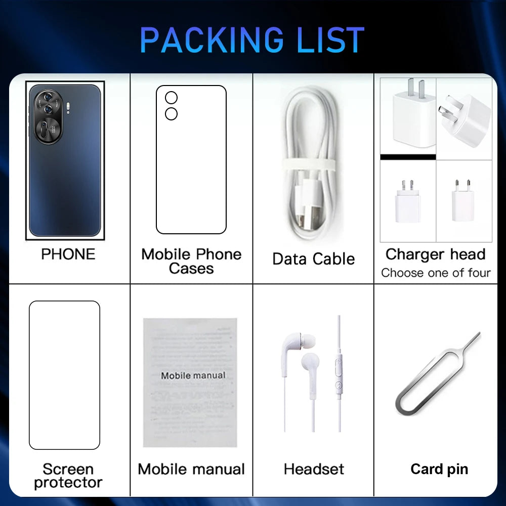 Reno 11 Pro 2025 nouvelle édition mondiale 7.3HD originale double carte intelligente 7800mAh batterie fonction de reconnaissance faciale