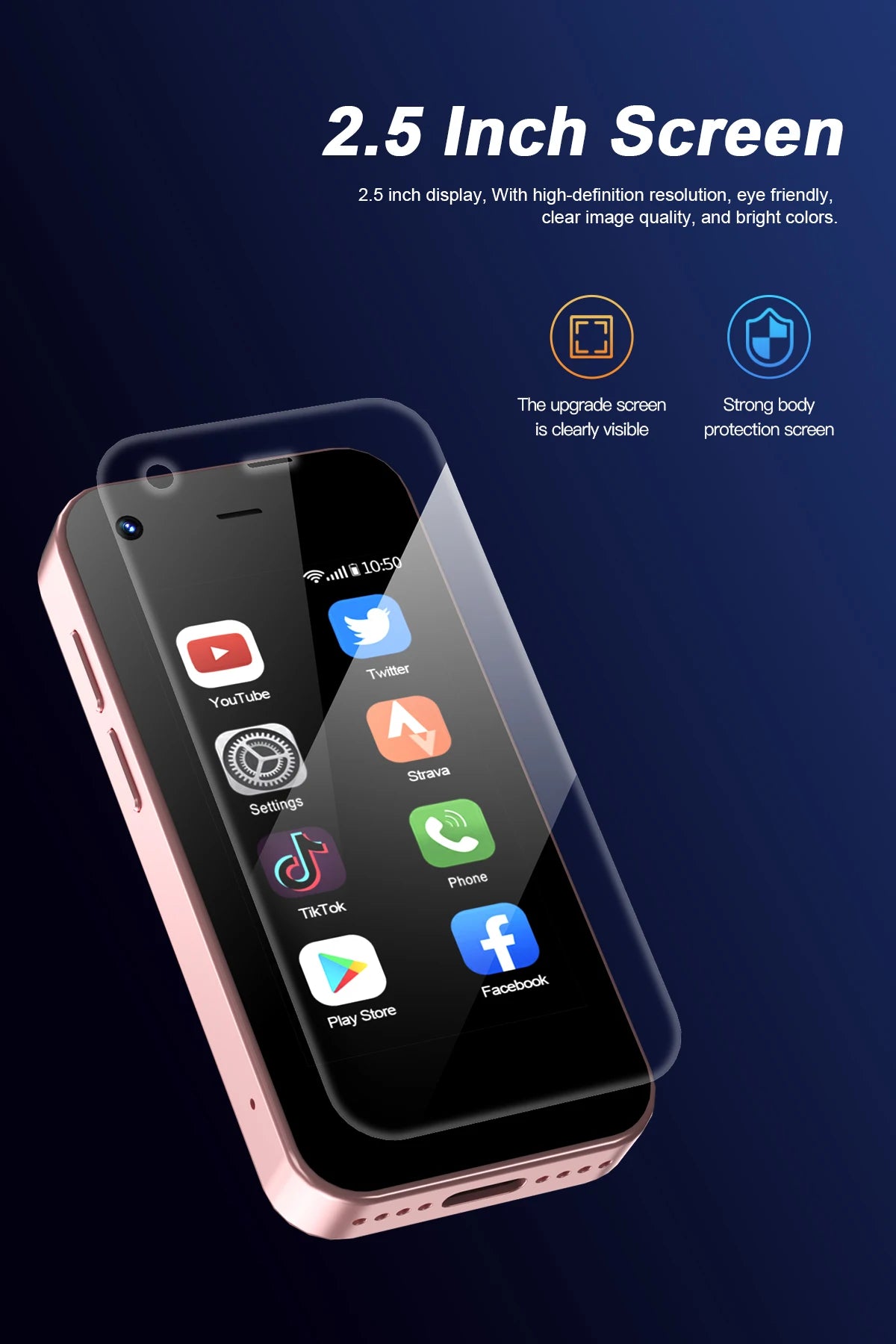 SERVO KING5000 Super Mini Smartphone 3G système Android 2 SIM veille WhatsAPP WiFi Hotspot 2.5 "écran petits téléphones mobiles intelligents