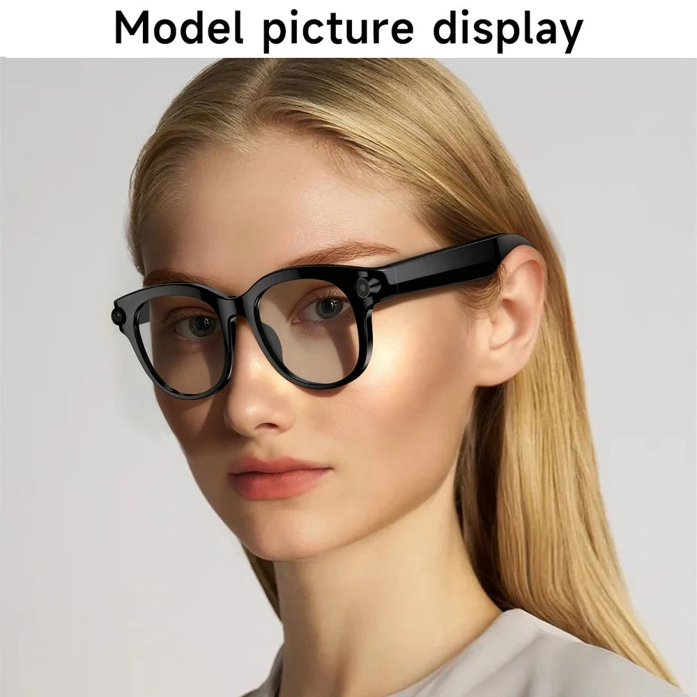 AI lunettes intelligentes traduction en temps réel double caméra Bluetooth appel lunettes de soleil tirer Audio vidéo lecteur de musique multifonctionnel hommes