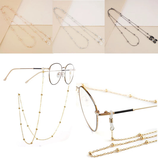 Chaîne de lunettes accessoire lunettes de soleil corde lunettes décoration lanière prévenir la perte masque décoration collier chaîne
