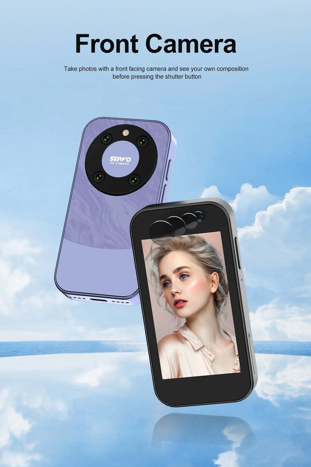 SERVO KING9000, petit téléphone portable Smartphone, écran HD 3.0 ", Android 10.0, réseau 4G, persévérance, 2 Go + 16 Go, 2000mAh,Reconnaissance faciale , mini téléphone portable