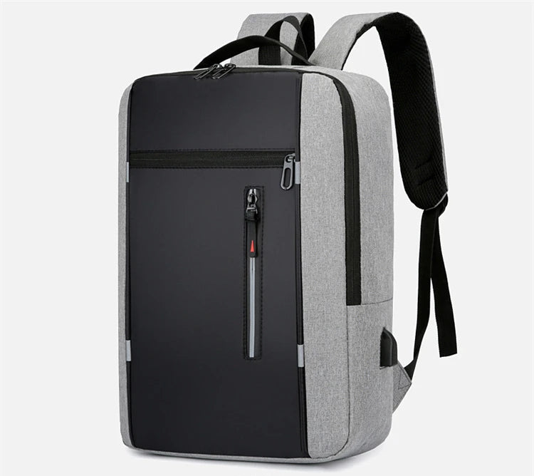 Sac à dos d'affaires étanche pour hommes, sacs à dos d'école USB, sac à dos pour ordinateur portable de 15.6 pouces, sacs à dos de grande capacité pour hommes