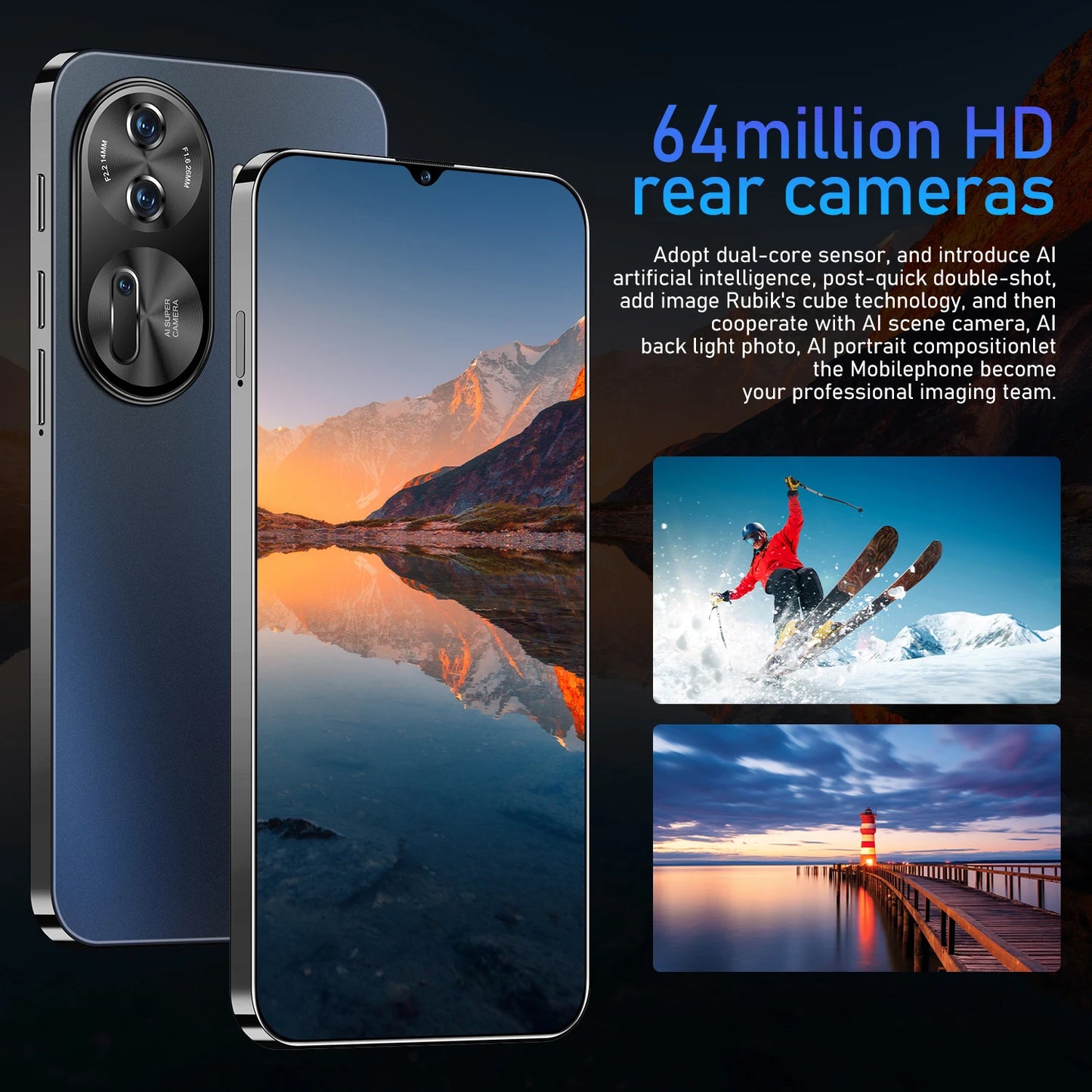 Reno 11 Pro 2025 nouvelle édition mondiale 7.3HD originale double carte intelligente 7800mAh batterie fonction de reconnaissance faciale