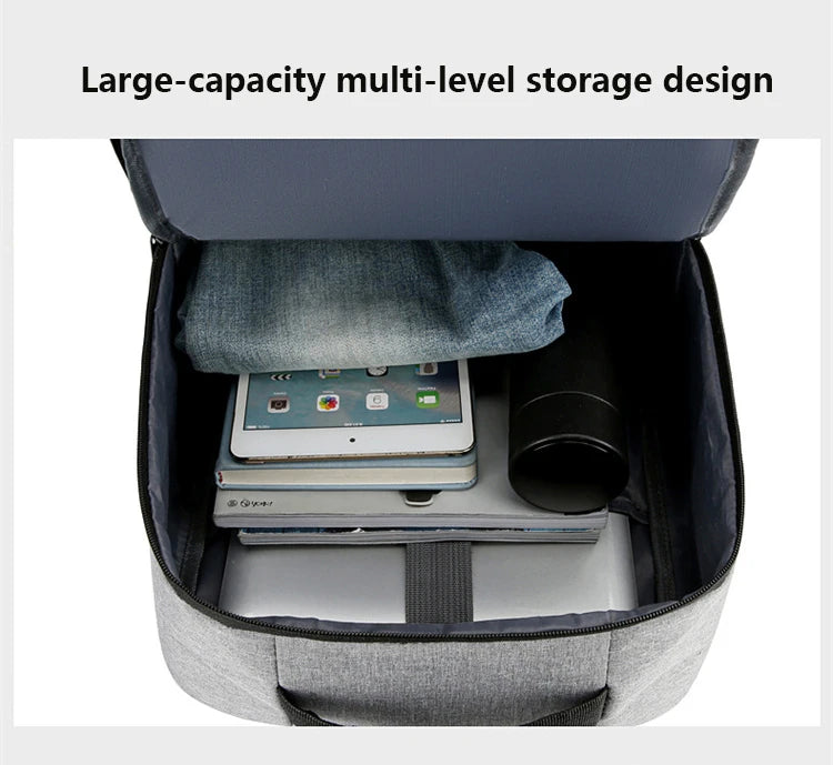 Sac à dos d'affaires étanche pour hommes, sacs à dos d'école USB, sac à dos pour ordinateur portable de 15.6 pouces, sacs à dos de grande capacité pour hommes